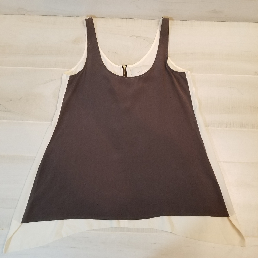 {S/P} Brochu Walker Two Toned Silk Tank Top